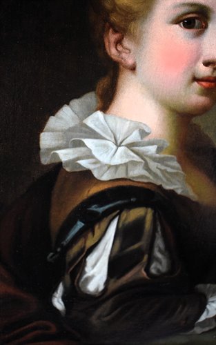 Giovane gentildonna con cardellino